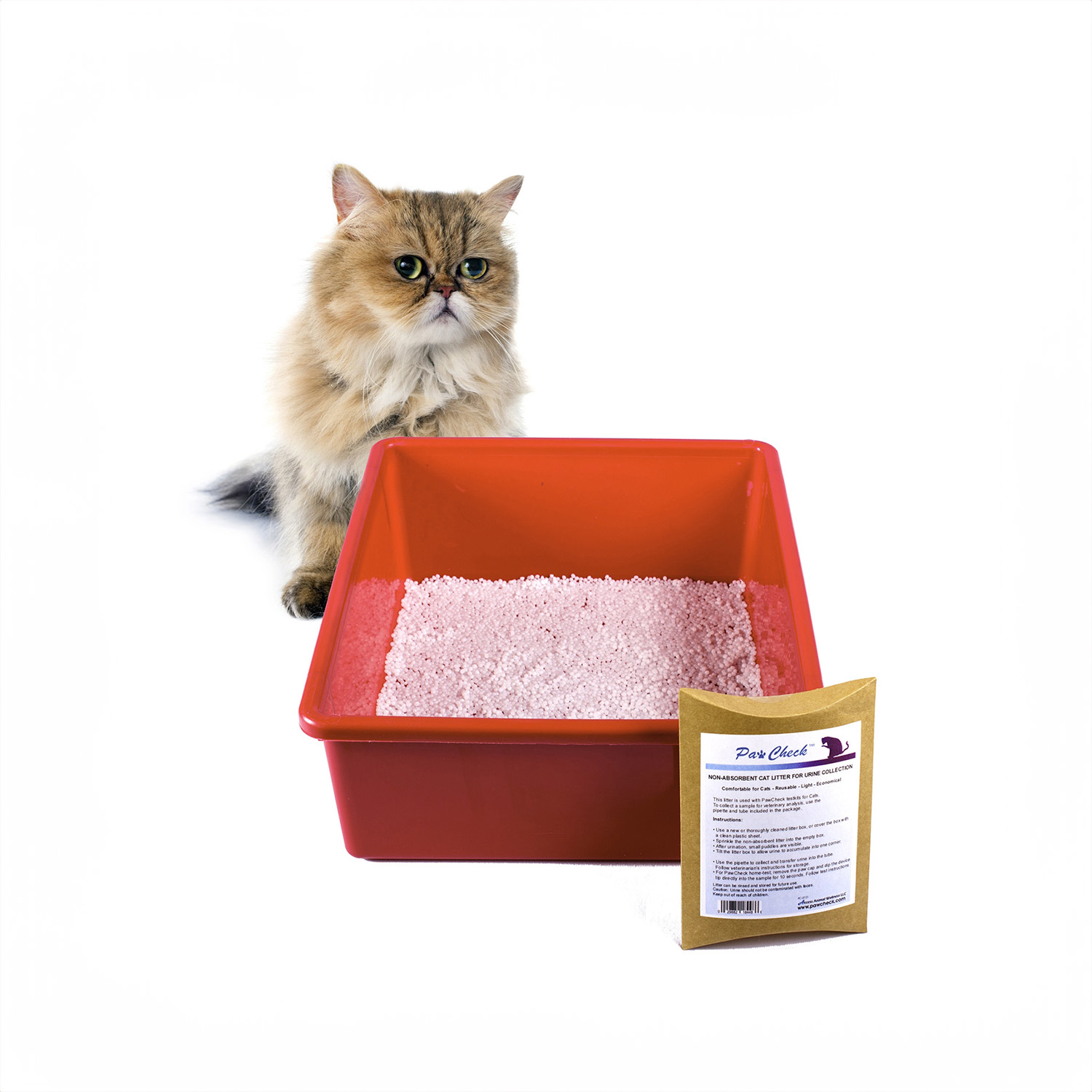 PawCheck® UTI Test Kit for Cats with Non-Absorbent, Reusable Cat Litter